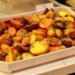 Verduras asadas crujientes