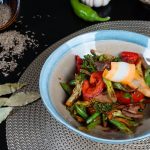 Verduras salteadas con ajo