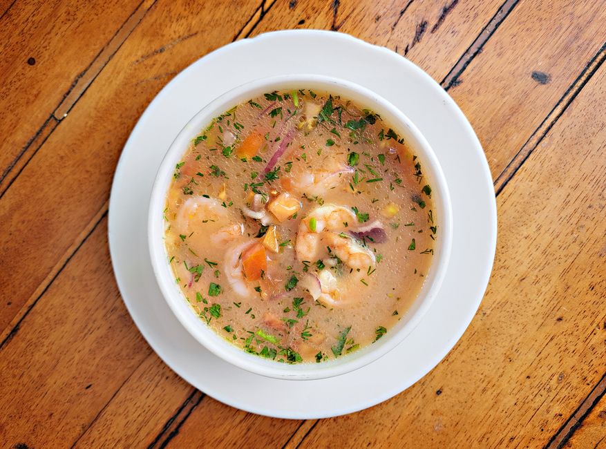 Sopa de marisco en Mambo