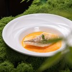 Rodaballo al vapor con verduras