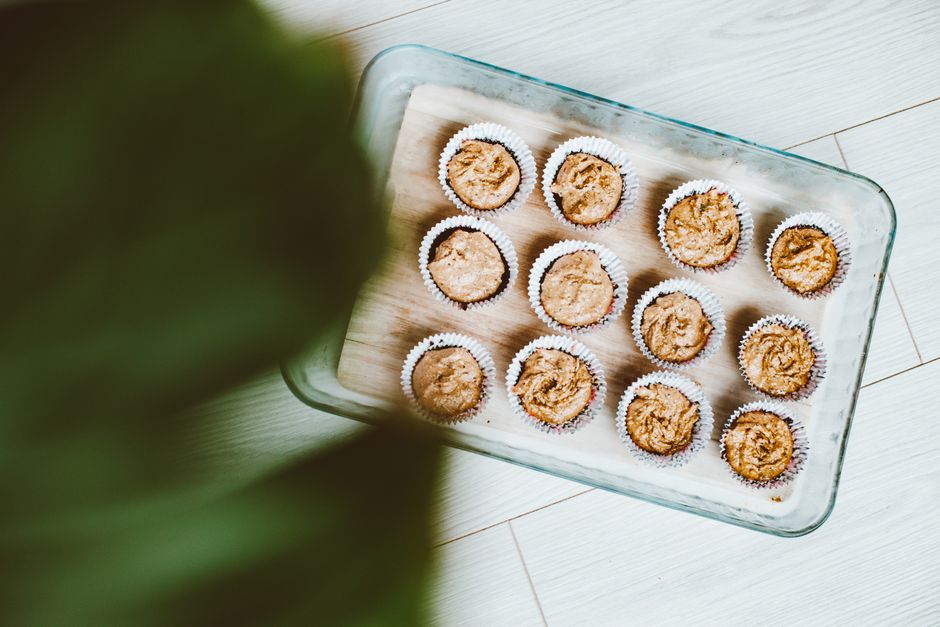 Muffins de manzana y avena al desayuno