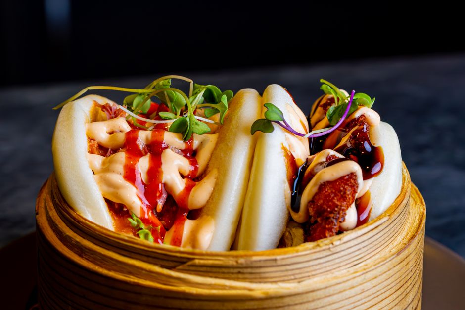 Panecillos al vapor (bao) en Lékué